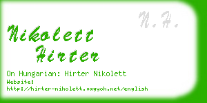 nikolett hirter business card